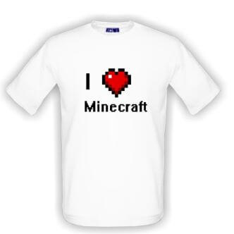 Tričko I love Minecraft