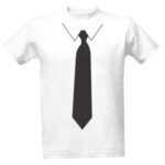 Tričko s potiskem černá kravata