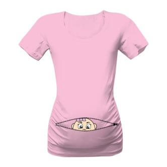 Vtipné těhotenské triko zip holčička