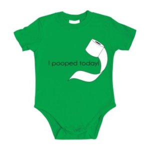 Dětské body s nápisem I pooped today