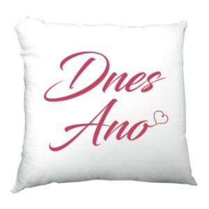 Polštářek s nápisem Dnes ano