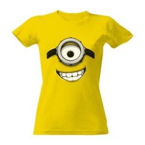 Dámské tričko s potiskem Mimoň usměvavá tvář