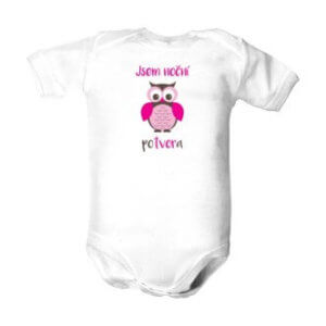 Dětské body s potiskem sovy Noční tvor