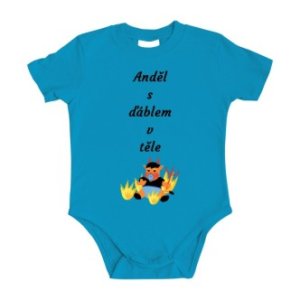 Dětské body s potiskem Anděl s ďáblem v těle