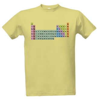 Tričko s potiskem Periodická tabulka