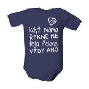 Dětské body s potiskem Když máma řekne ne