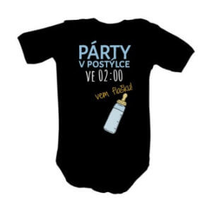 Dětské body s potiskem Párty v postýlce