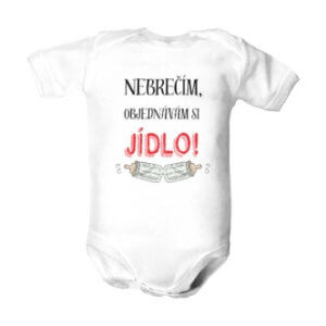 Dětské body s potiskem Objednávám si jídlo