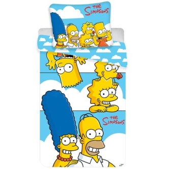 Dětské bavlněné povlečení s potiskem Simpsons Family clouds 140x200