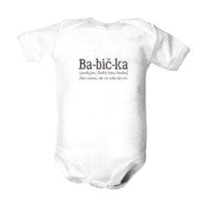 Dětské body s potiskem Babička