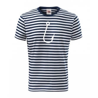 Pruhované tričko s potiskem Háček