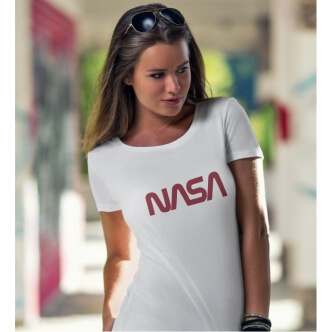 Dámské tričko s potiskem NASA worm logo