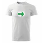 Pánské tričko s potiskem Turistická šipka zelená
