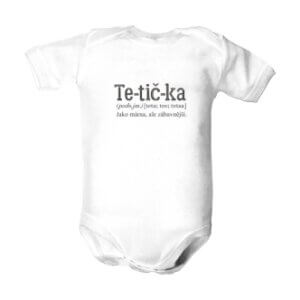 Dětské body s potiskem Tetička