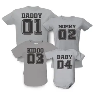 Rodinná trička s potiskem Čísla dresů