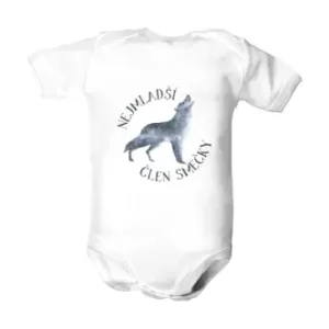 Dětské body s potiskem Nejmladší člen smečky