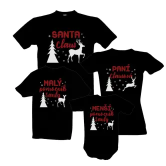 Vánoční trička pro celou rodinu Santova rodinka