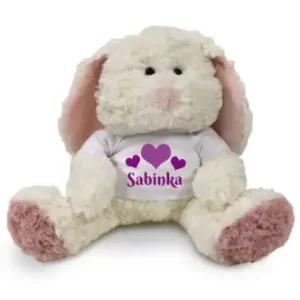 Plyšový králík s potiskem