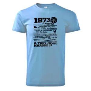 Narozeninové tričko s potiskem 1973 v kostce