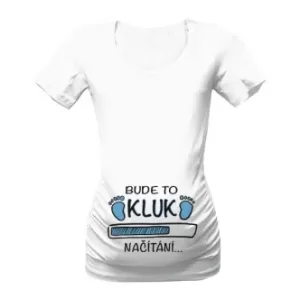 Těhotenské tričko s potiskem Bude to kluk