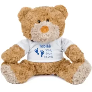 Medvídek s potiskem jména miminka