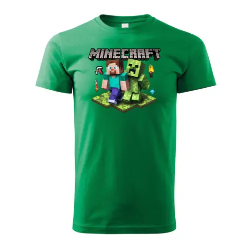 Tričko Minecraft s potiskem Steve a Creeper