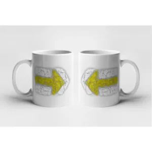 Hrnky pro pár s potiskem Turistická značka žlutá