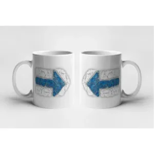 Hrnky pro pár s potiskem Turistická značka modrá