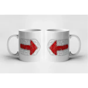 Hrnky pro pár s potiskem Turistická značka červená