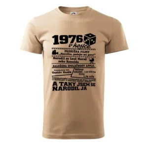 Narozeninové tričko s potiskem 1976 v kostce