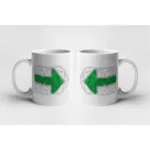 Hrnky pro pár s potiskem Turistická značka zelená
