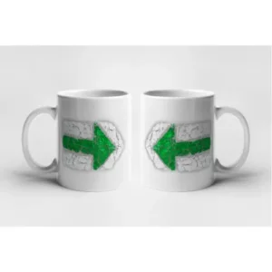 Hrnky pro pár s potiskem Turistická značka zelená