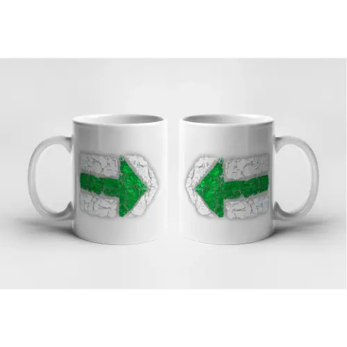 Hrnky pro pár s potiskem Turistická značka zelená