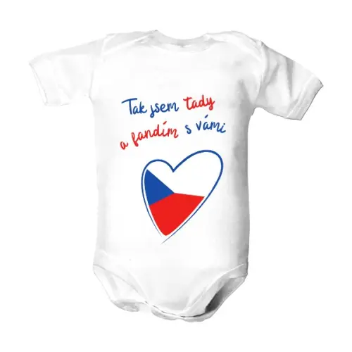 Dětské body s potiskem Fandím s vámi