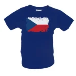 Dětské tričko s potiskem česká vlajka