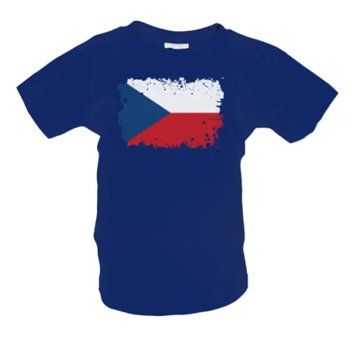 Dětské tričko s potiskem česká vlajka