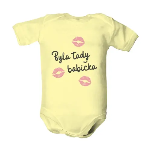 Dětské body s potiskem Byla tady babička